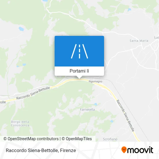 Mappa Raccordo Siena-Bettolle