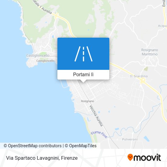 Mappa Via Spartaco Lavagnini