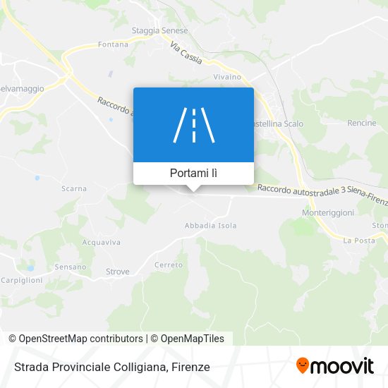 Mappa Strada Provinciale Colligiana