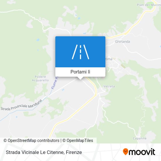 Mappa Strada Vicinale Le Citenne