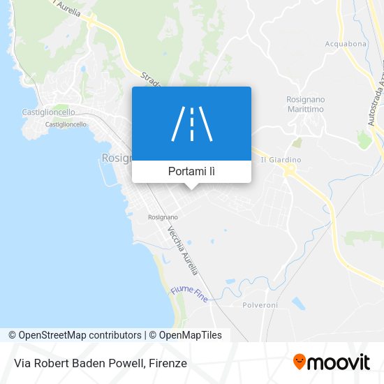 Mappa Via Robert Baden Powell