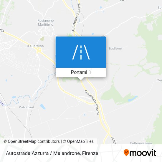 Mappa Autostrada Azzurra / Malandrone