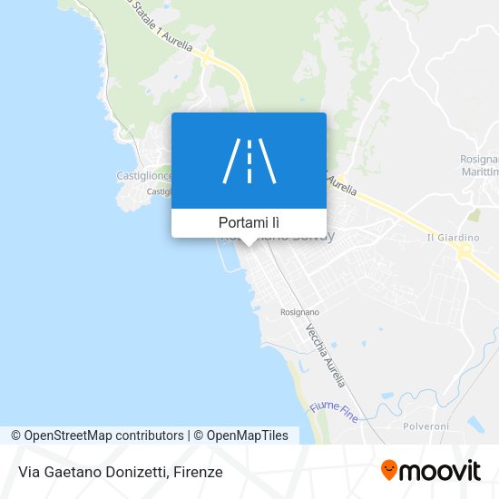 Mappa Via Gaetano Donizetti