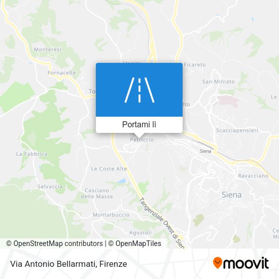 Mappa Via Antonio Bellarmati