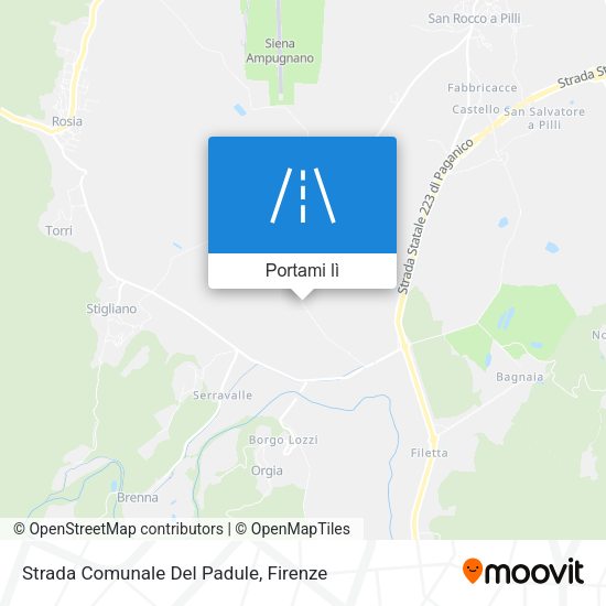 Mappa Strada Comunale Del Padule
