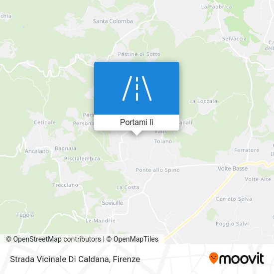 Mappa Strada Vicinale Di Caldana