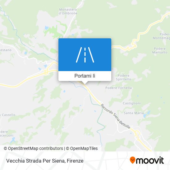 Mappa Vecchia Strada Per Siena