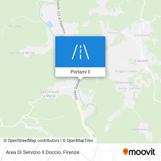 Mappa Area Di Servizio Il Doccio