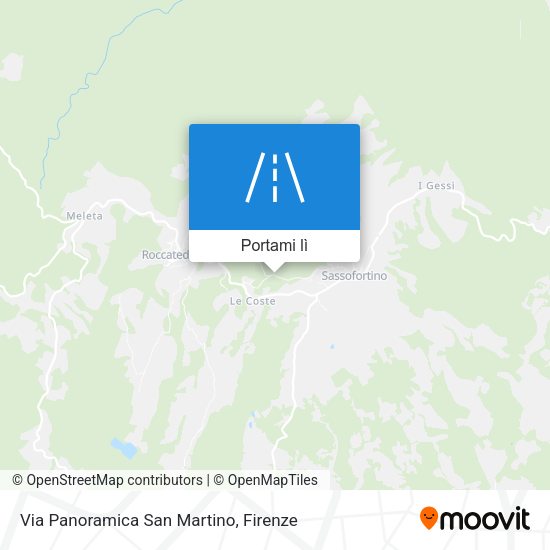 Mappa Via Panoramica San Martino