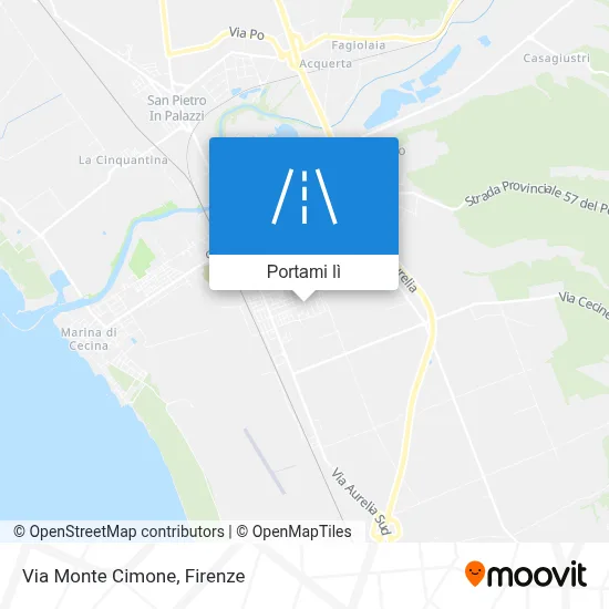 Mappa Via Monte Cimone