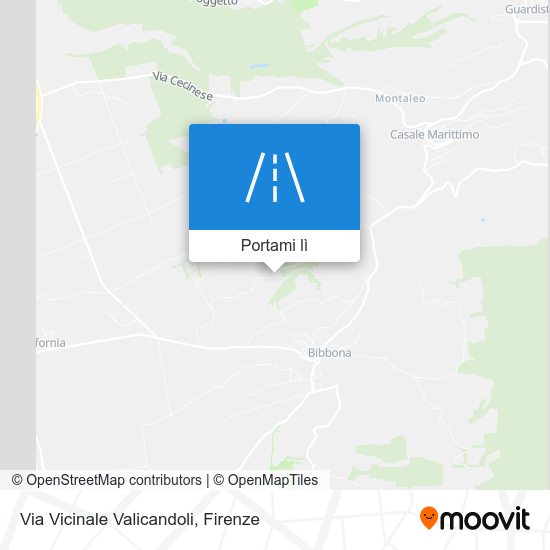 Mappa Via Vicinale Valicandoli