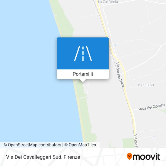 Mappa Via Dei Cavalleggeri Sud