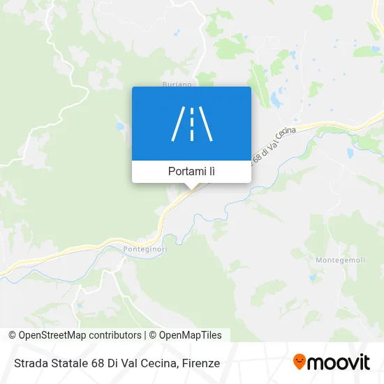 Mappa Strada Statale 68 Di Val Cecina