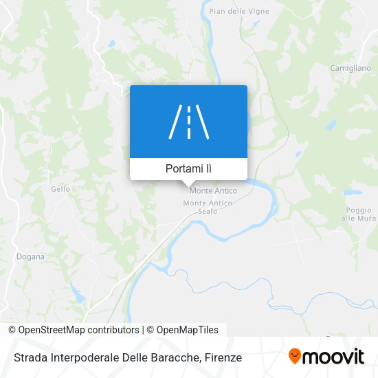 Mappa Strada Interpoderale Delle Baracche