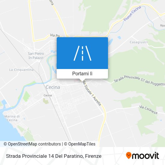 Mappa Strada Provinciale 14 Del Paratino