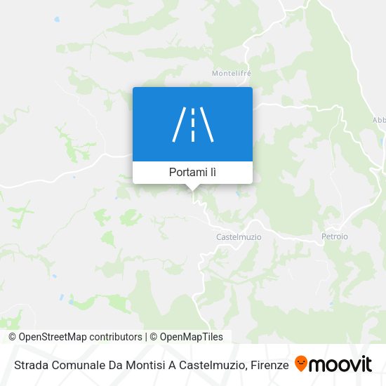 Mappa Strada Comunale Da Montisi A Castelmuzio