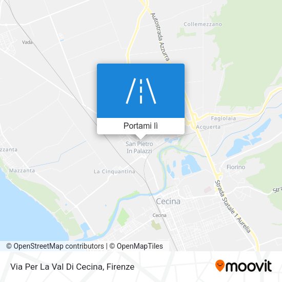 Mappa Via Per La Val Di Cecina