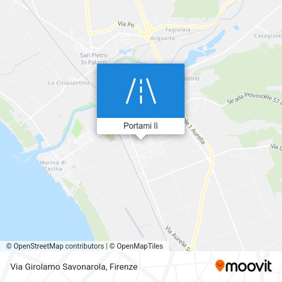 Mappa Via Girolamo Savonarola