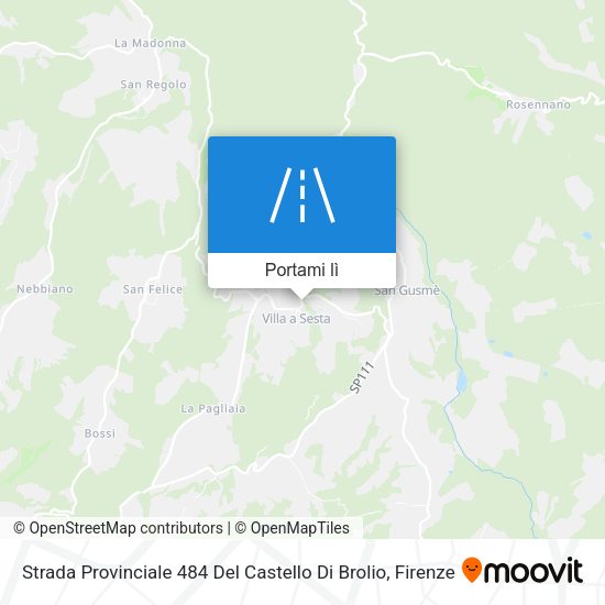 Mappa Strada Provinciale 484 Del Castello Di Brolio