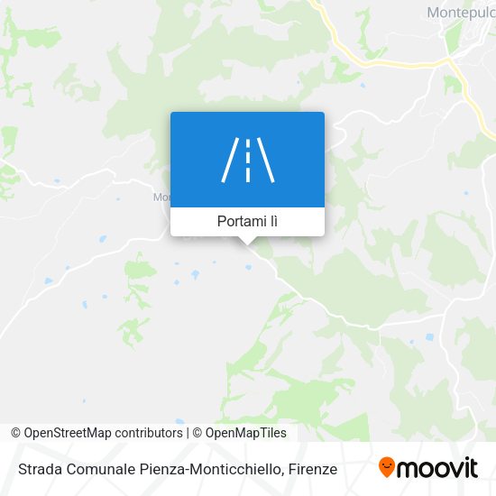 Mappa Strada Comunale Pienza-Monticchiello