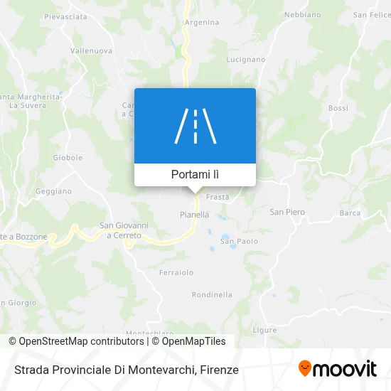 Mappa Strada Provinciale Di Montevarchi