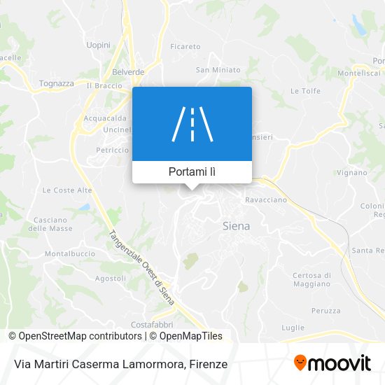 Mappa Via Martiri Caserma Lamormora
