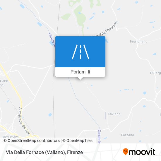 Mappa Via Della Fornace (Valiano)