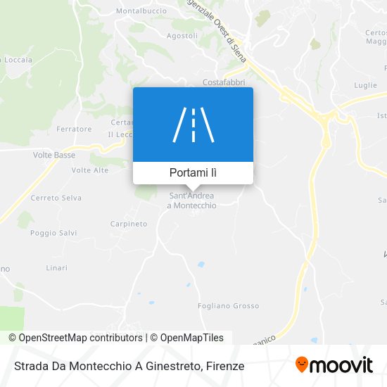 Mappa Strada Da Montecchio A Ginestreto