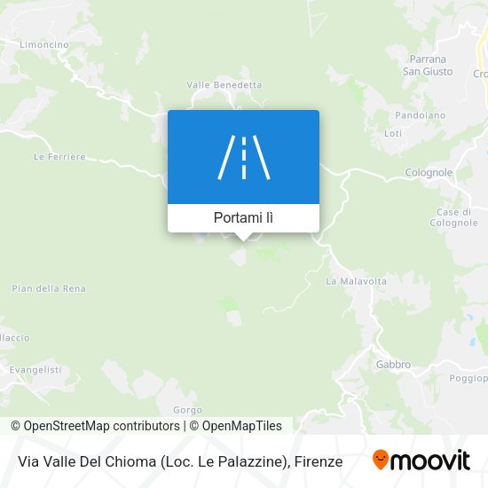 Mappa Via Valle Del Chioma (Loc. Le Palazzine)