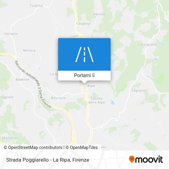 Mappa Strada Poggiarello - La Ripa