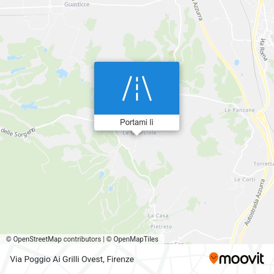 Mappa Via Poggio Ai Grilli Ovest