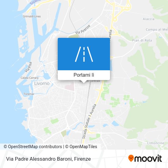 Mappa Via Padre Alessandro Baroni
