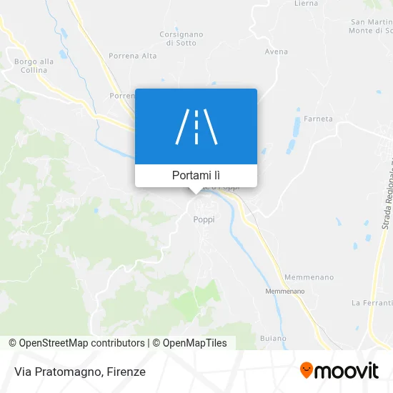 Mappa Via Pratomagno