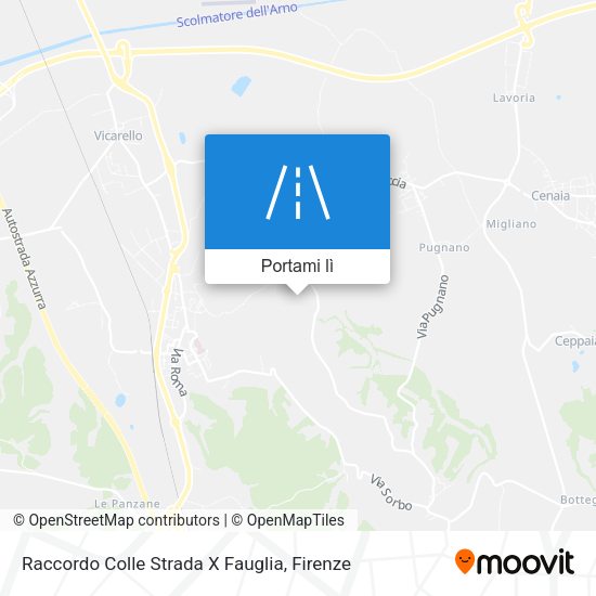 Mappa Raccordo Colle Strada X Fauglia