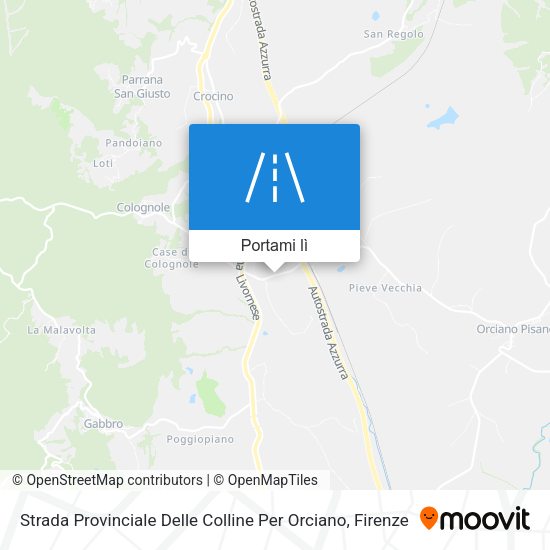 Mappa Strada Provinciale Delle Colline Per Orciano