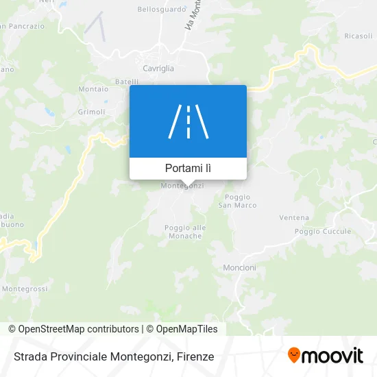 Mappa Strada Provinciale Montegonzi