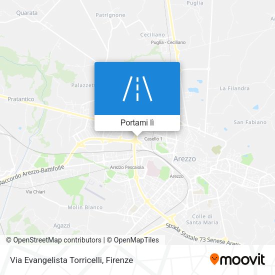 Mappa Via Evangelista Torricelli