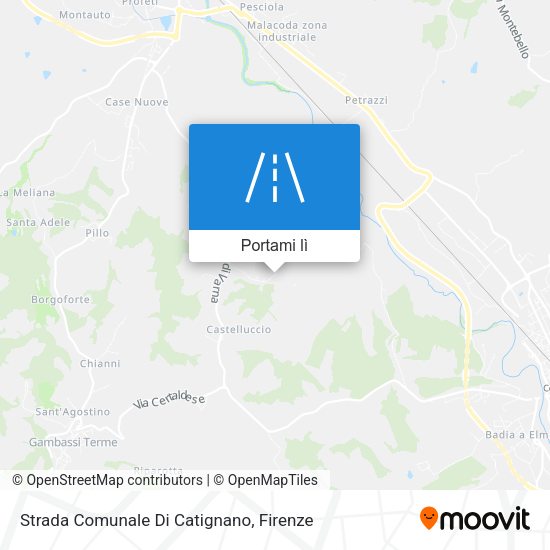 Mappa Strada Comunale Di Catignano