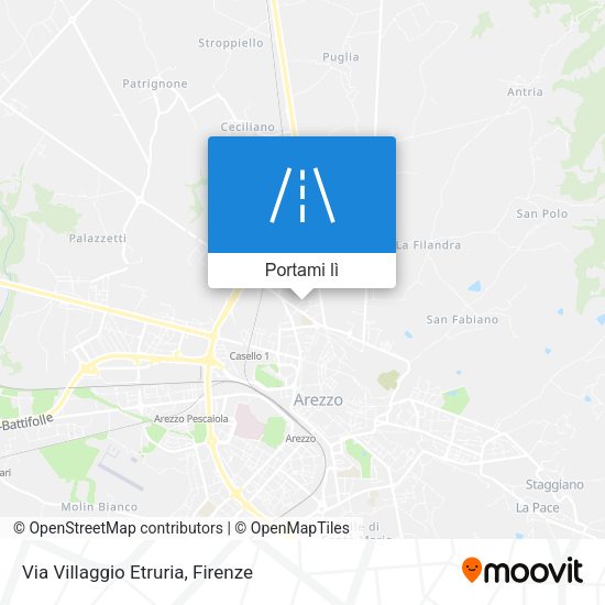 Mappa Via Villaggio Etruria
