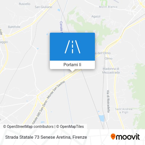 Mappa Strada Statale 73 Senese Aretina