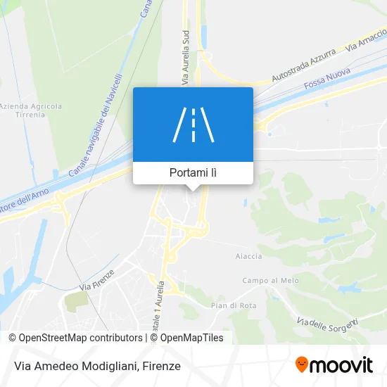 Mappa Via Amedeo Modigliani