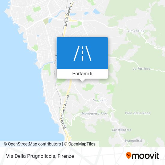 Mappa Via Della Prugnoliccia