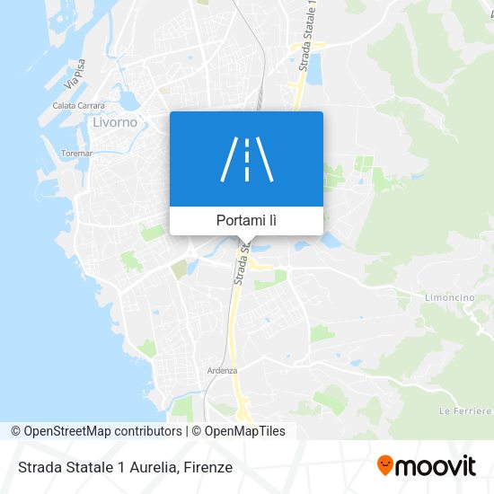 Mappa Strada Statale 1 Aurelia