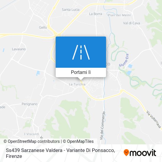 Mappa Ss439 Sarzanese Valdera - Variante Di Ponsacco