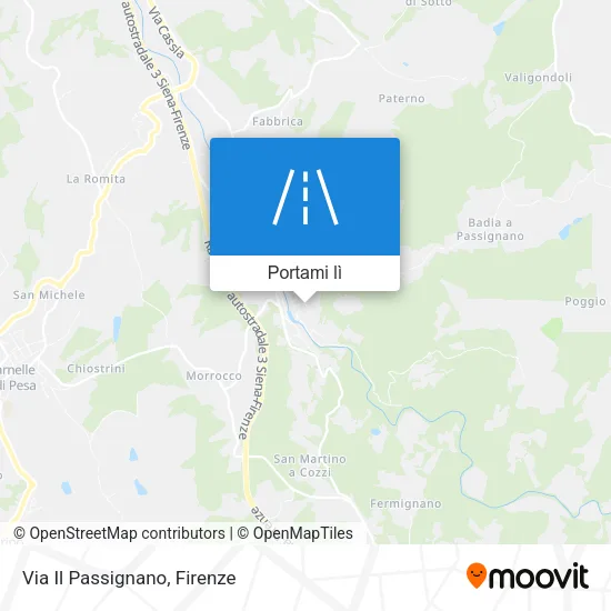 Mappa Via Il Passignano