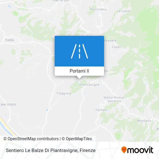 Mappa Sentiero Le Balze Di Piantravigne