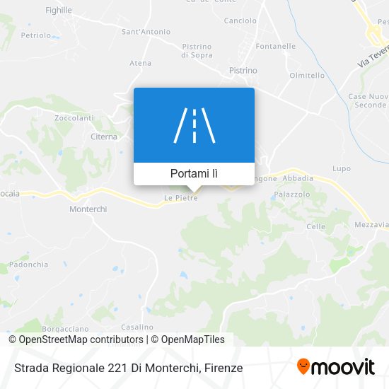 Mappa Strada Regionale 221 Di Monterchi