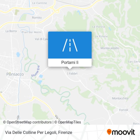 Mappa Via Delle Colline Per Legoli