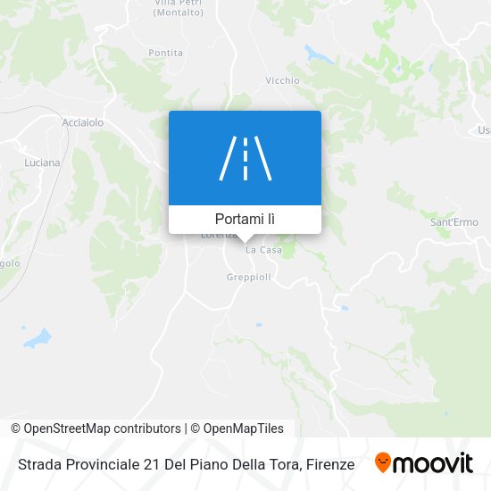 Mappa Strada Provinciale 21 Del Piano Della Tora