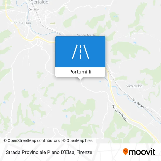 Mappa Strada Provinciale Piano D'Elsa